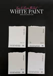 4 fave white tones by the Benjamin Moore Paint people.