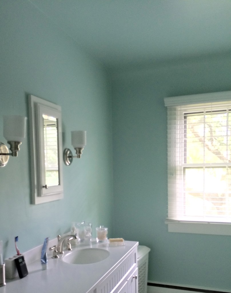 Clients T &  R wanted a "Mermaid at the Spa" feeling for this bath.