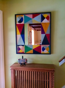 AFTER: Wythe Gold was able to hold the mirror painting in its arms