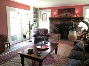 AFTER: beautiful Claret for the family room