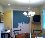 DURING: the nitty gritty process of testing the colors. Kitchen options....