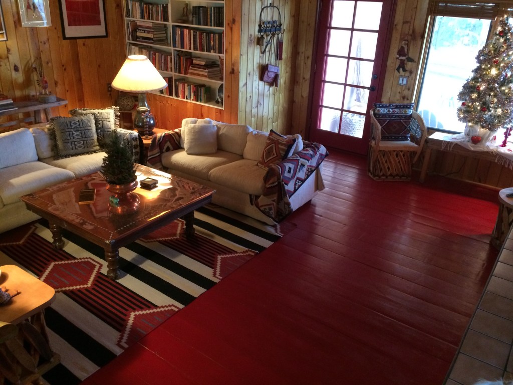 My very first color consult was in New Mexico -- what color to paint the floor? Red.
