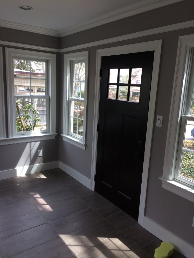 Farrow & Ball's Dove Tale for this sunroom.