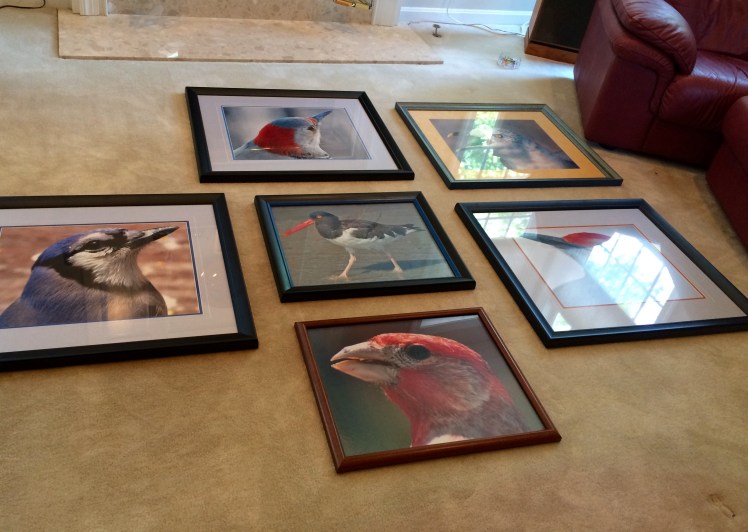 We planned out A and L's artwork wall on the floor first. 