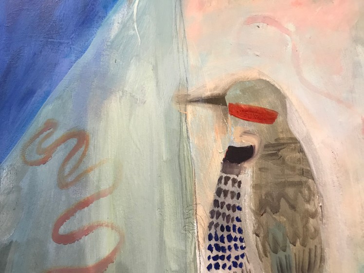 Fragment of the Night & Day painting in the LAND OF ENCHANTMENT Series -mixed media on prepared paper . approx 42x54