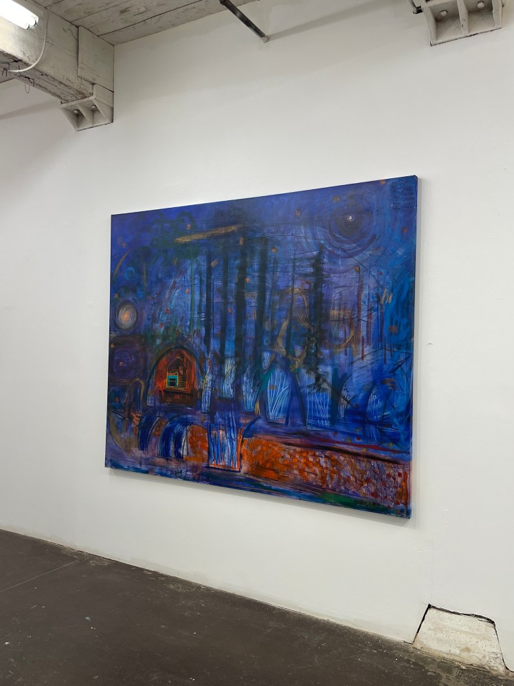 Moon over Lake Absegami --oil on canvas